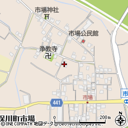 兵庫県たつの市揖保川町市場489周辺の地図