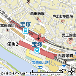 セブンイレブンハートインＪＲ宝塚駅改札口店周辺の地図