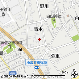 愛知県豊川市宿町青木周辺の地図
