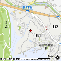〒573-0117 大阪府枚方市杉の地図