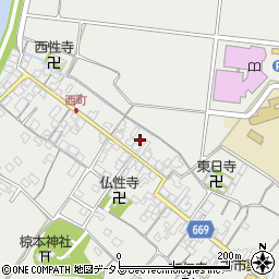 三重県津市芸濃町椋本574周辺の地図
