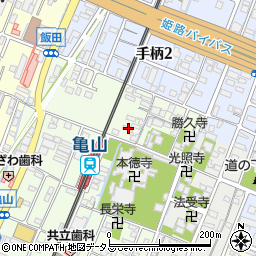 兵庫県姫路市亀山445周辺の地図