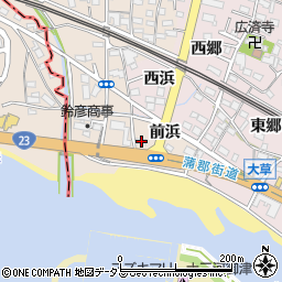 愛知県豊川市御津町赤根前浜25周辺の地図