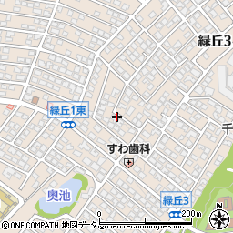 大阪府豊中市緑丘周辺の地図