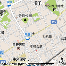 愛知県豊川市牛久保町常盤周辺の地図