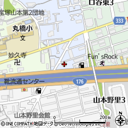ローソン宝塚口谷西店周辺の地図