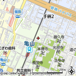 兵庫県姫路市亀山433周辺の地図