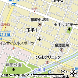 兵庫県姫路市玉手1丁目68周辺の地図