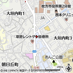 日本共産党枚方市委員会周辺の地図