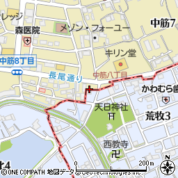 兵庫県宝塚市中筋円明周辺の地図