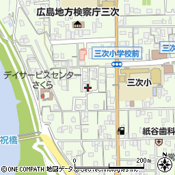 広島県三次市三次町1861-1周辺の地図