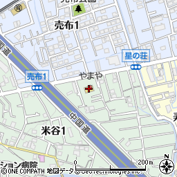 楽市宝塚米谷店周辺の地図