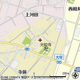 愛知県西尾市一色町対米後川周辺の地図