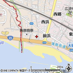 愛知県豊川市御津町赤根前浜8周辺の地図