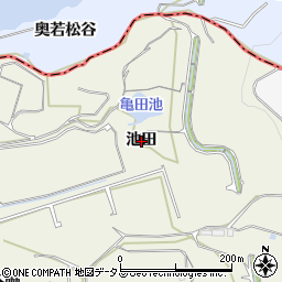 愛知県知多郡美浜町上野間池田周辺の地図