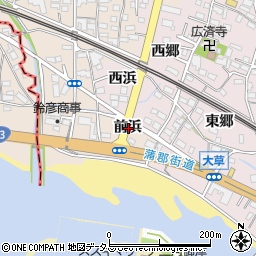 愛知県豊川市御津町赤根前浜周辺の地図