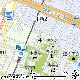 兵庫県姫路市亀山335周辺の地図