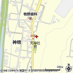 静岡県磐田市神増周辺の地図