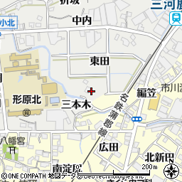 愛知県蒲郡市金平町編笠周辺の地図