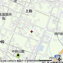 兵庫県姫路市四郷町上鈴261-2周辺の地図