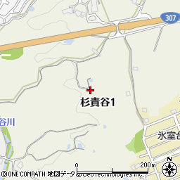 大阪府枚方市杉責谷周辺の地図