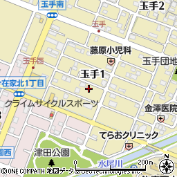 兵庫県姫路市玉手1丁目57周辺の地図