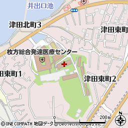 津田療護園周辺の地図