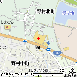 ホームセンターコーナン枚方野村店周辺の地図