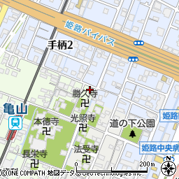 兵庫県姫路市亀山355周辺の地図