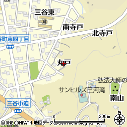 愛知県蒲郡市三谷町（丸戸）周辺の地図
