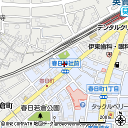 ファミリーマート英賀春日町店周辺の地図