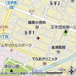 兵庫県姫路市玉手1丁目115周辺の地図