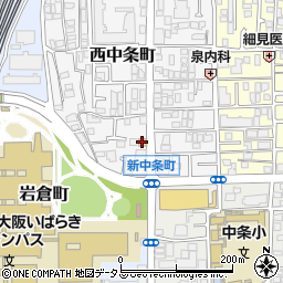 セブンイレブン茨木西中条町店周辺の地図