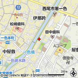 愛知県西尾市一色町一色伊那跨74周辺の地図