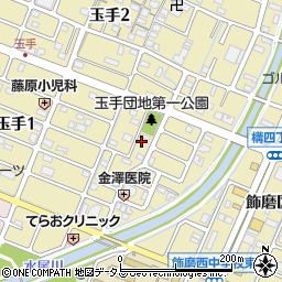 兵庫県姫路市玉手1丁目107周辺の地図