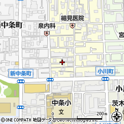 大阪府茨木市下中条町13周辺の地図