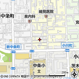 大阪府茨木市下中条町13周辺の地図