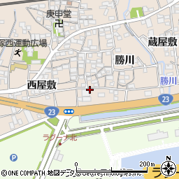 愛知県蒲郡市大塚町勝川125周辺の地図