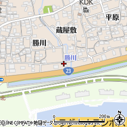 愛知県蒲郡市大塚町勝川83周辺の地図