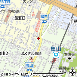 兵庫県姫路市亀山189-5周辺の地図
