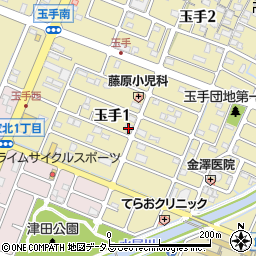 兵庫県姫路市玉手1丁目120周辺の地図