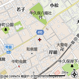 愛知県豊川市牛久保町常盤21周辺の地図