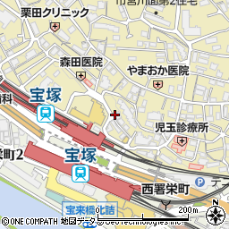 日能研宝塚校周辺の地図
