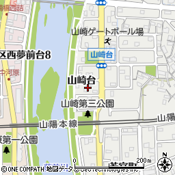 兵庫県姫路市飾磨区山崎台周辺の地図