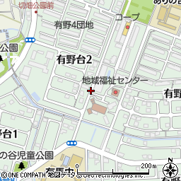 兵庫県神戸市北区有野台周辺の地図