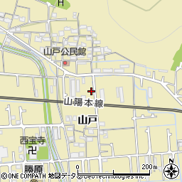 兵庫県姫路市勝原区山戸25周辺の地図