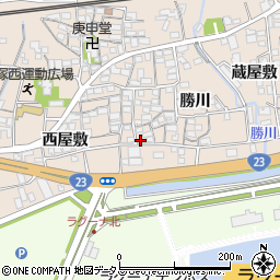 愛知県蒲郡市大塚町勝川55周辺の地図