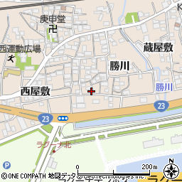 愛知県蒲郡市大塚町勝川56周辺の地図