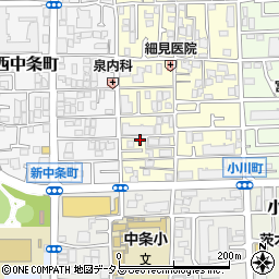 大阪府茨木市下中条町13-4周辺の地図