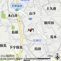 愛知県蒲郡市金平町大門周辺の地図